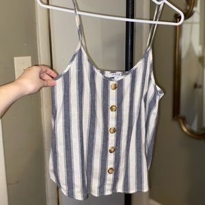 Blue and white Striped tank top